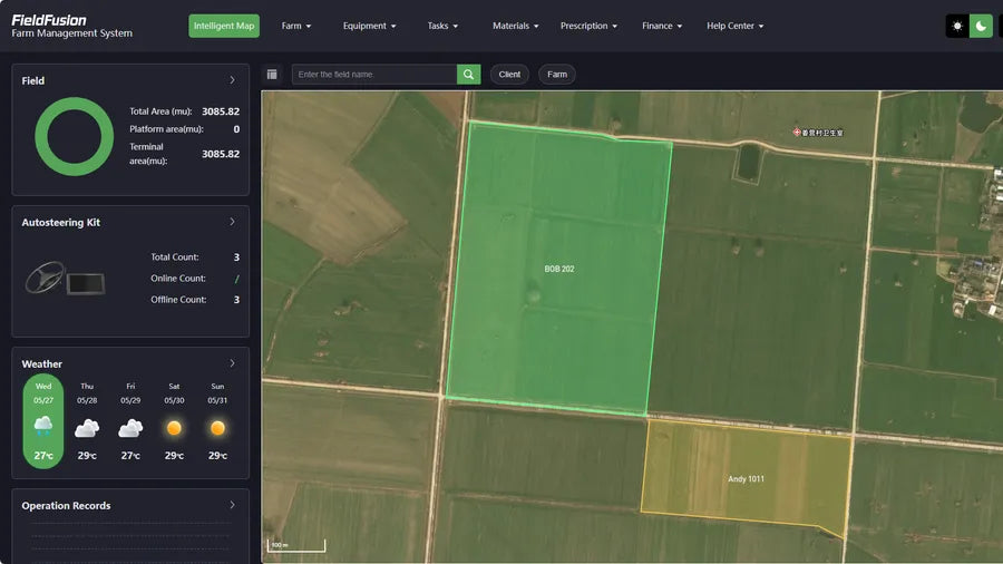 Field boundary prepared in FieldFusion
